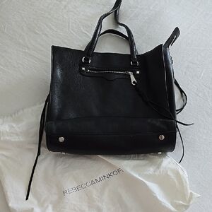 Rebecca Minkoff Black Leather Tote Bag/laptop bag